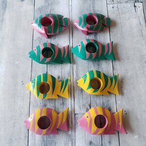Wooden Fish Napkin Rings  (set of 8)